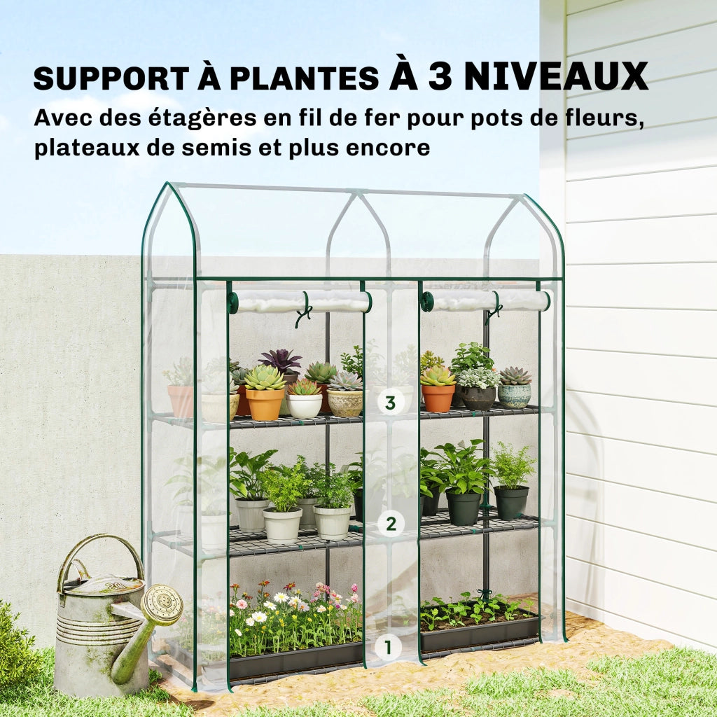Serra da Giardino 3 Livelli ¨C Minimal ¨C PVC e Acciaio 143x46x165 cm