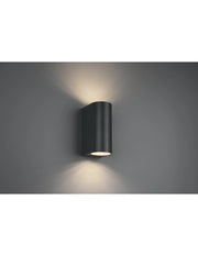 Applique Doppia Emissione Led Stondata Roya Antracite H15 cm IP44 Trio Lighting