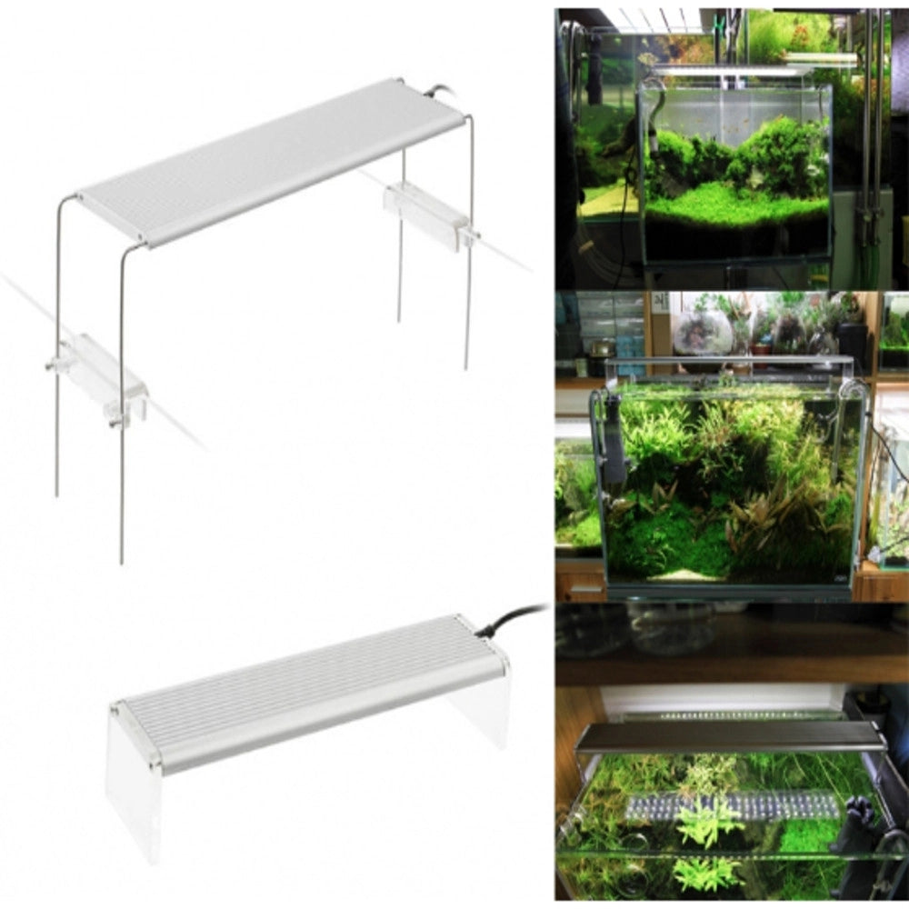 Trade Shop - Lampada 12w Luce Plafoniera Allungabile Estendibile 24 Led Per Acquario 30-45 Cm -