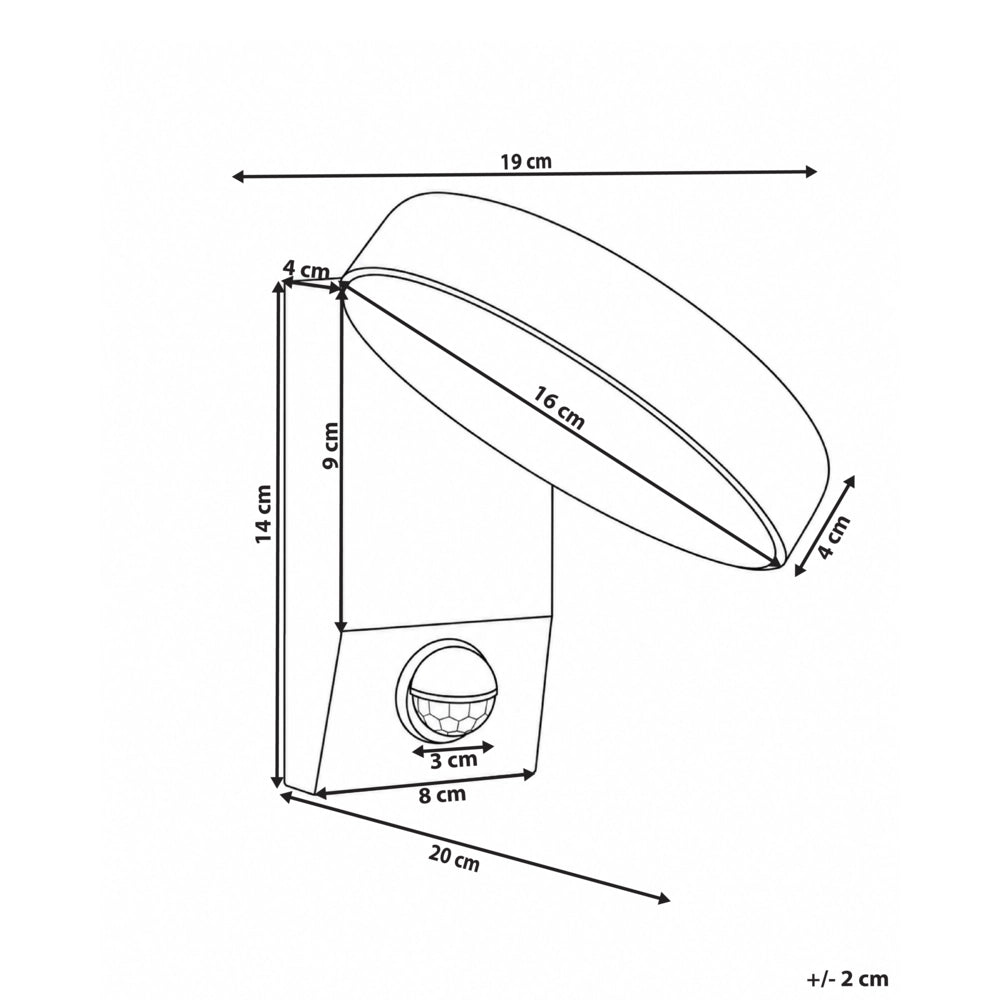 Lampada LED da Parete per Esterni Nera in Alluminio Design Moderno per Giardino e Patio