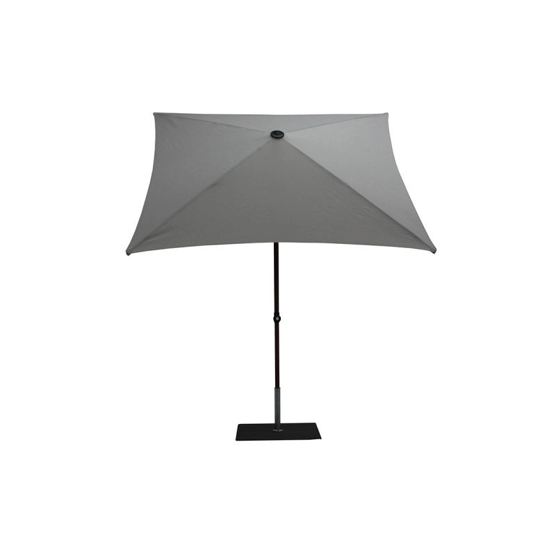 Ombrellone a palo centrale Trend Wood R300x200 cm Made in Italy - grigio
