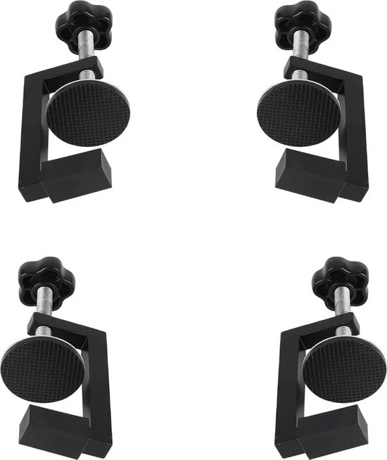 Clemma C adattabile 4 pezzi - gamma di aderenza 10-57 mm - supporto antiscivolo in gomma - attrezzo per lavorazione del legno - riparazione auto