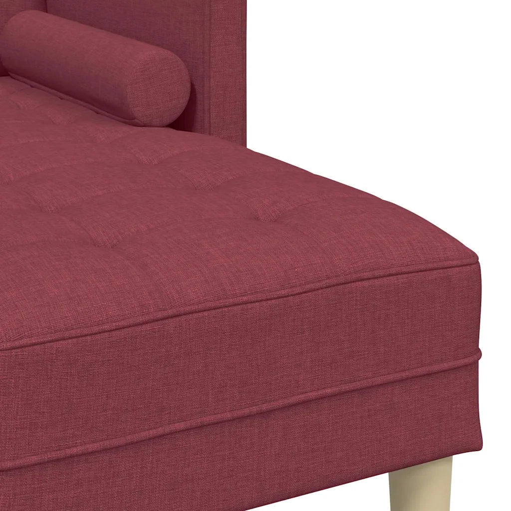 Set di Divano | Divano da soggiorno | Sofa con cuscino Rosso Vino Poliestere