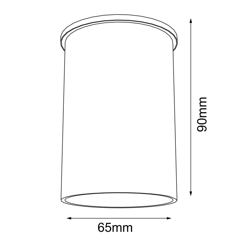 Spot soffitto nero tondo tubo 9cm GU10 10W ARIDA Shilo