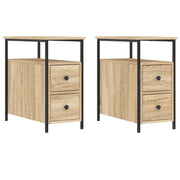 Set di 2 Comodini | Armadio da Notte | Mobiletto da notte Rovere Sonoma 30x60x60 cm in Legno Multistrato