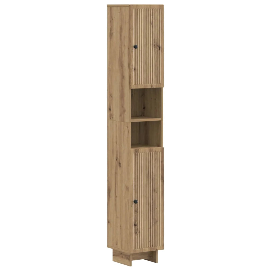 Armadio da Bagno con Ripiano Aperto EDE Rovere Artigianale 895944
