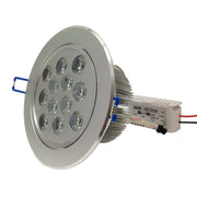 Trade Shop - Faretto 12 Led 12w Ad Incasso Orientabile Spot Luce A Molla Con Alette Driver - -bianco Caldo      -
