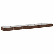Letto rialzato da giardino Nero 480 x 80 x 24 cm 8006517