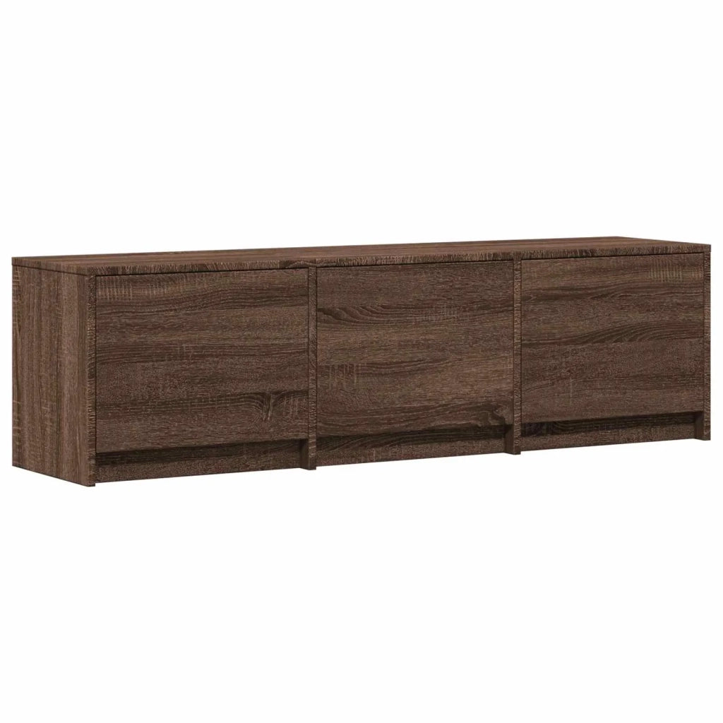 Mobile TV con LED-Credenza per TV Quercia marrone 140 x 34 x 40 cm