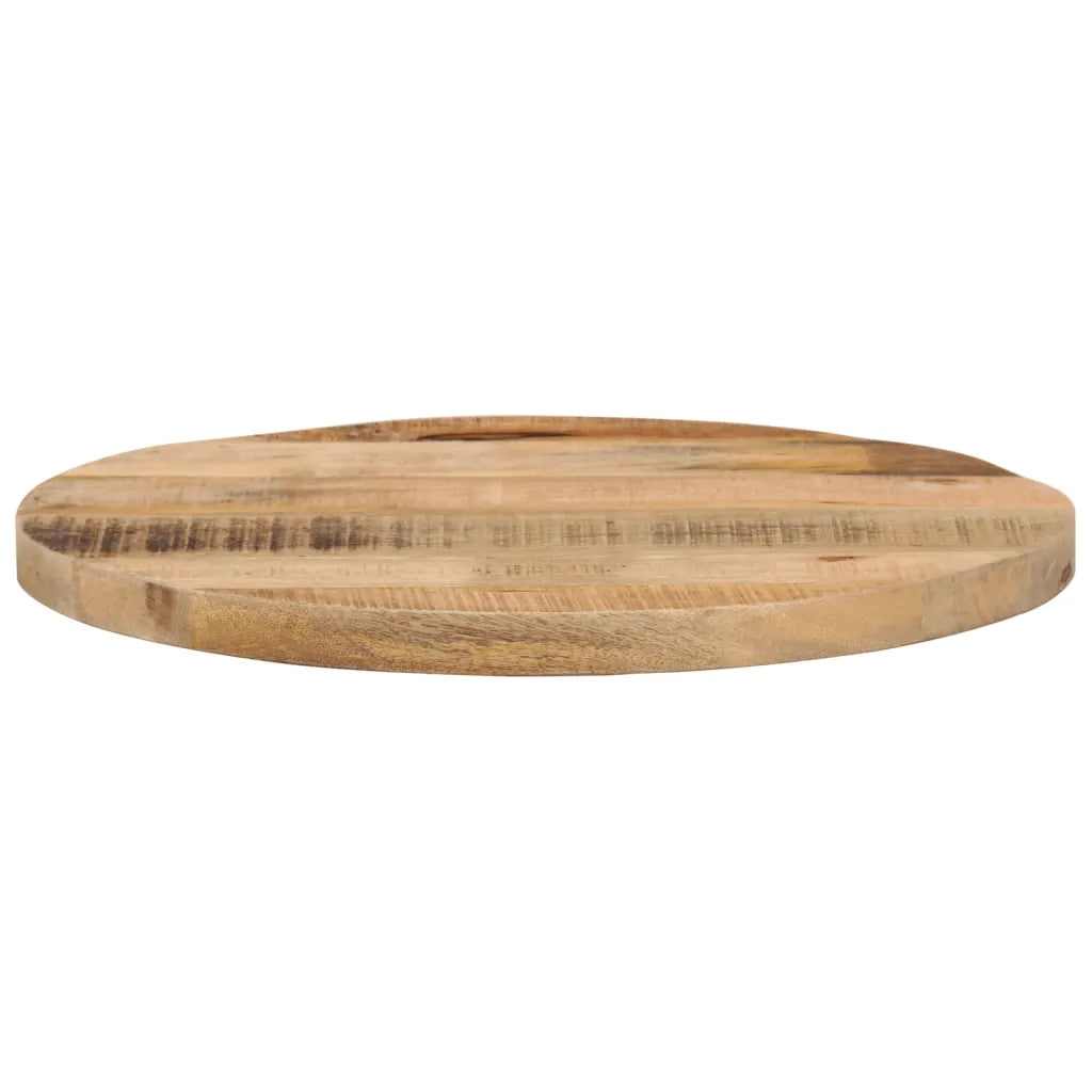 Piano per Tavolo Ã˜ 40x3,8cm Rotondo Legno Massello Grezzo Mangocod mxl 92511