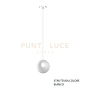 SOSPENSIONE BIANCO 1 LUCE VETRO BIANCO FOG 1184BI-S1-BF