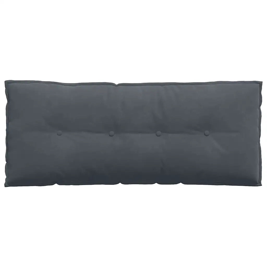 Cuscino per Schiena | Cuscino dorsale Grigio scuro 120 x 50 cm Tessuto in Cords