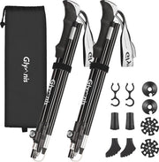 Wandelstocchi in alluminio regolabili con supporti in gomma - 36 a 130 cm