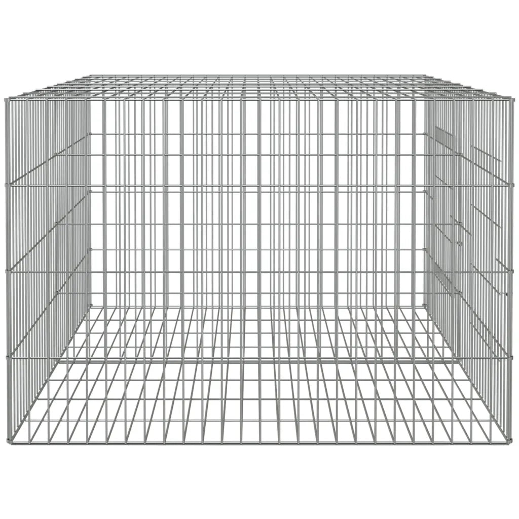 Conigliera con 2 Pannelli 110x79x54 cm Ferro Zincato 171568