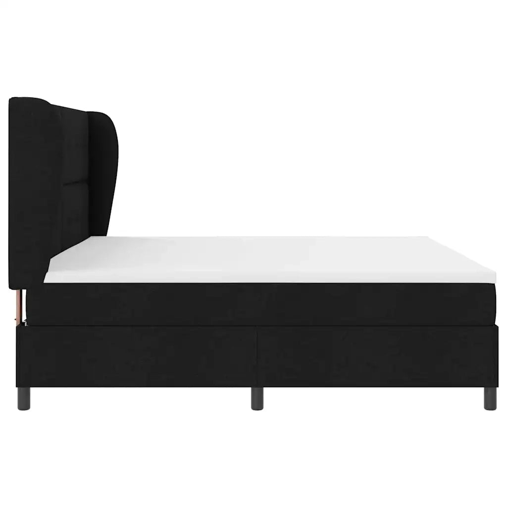 Letto a molle con materasso Nero 200 x 200 cm Tessuto 3340587