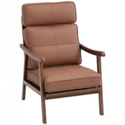 Poltrona ¨C Zephmum ¨C Marrone e Legno Noce