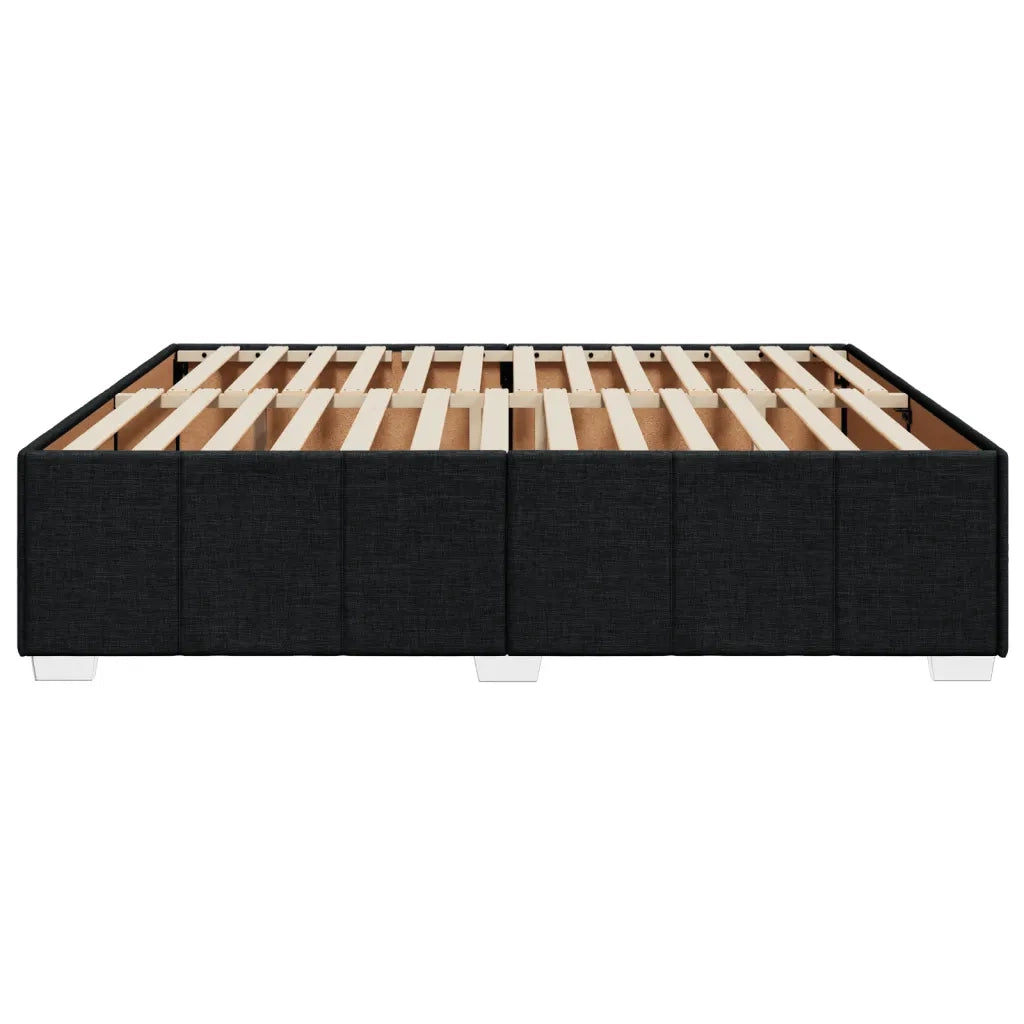 Giroletto senza Materasso Nero 200x200 cm in Tessuto 3284862