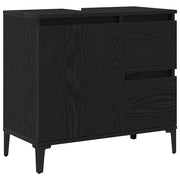 Mobile da Bagno | Armadio da bagno Rovere Nero 65 x 33 x 60 cm Legno multistrato