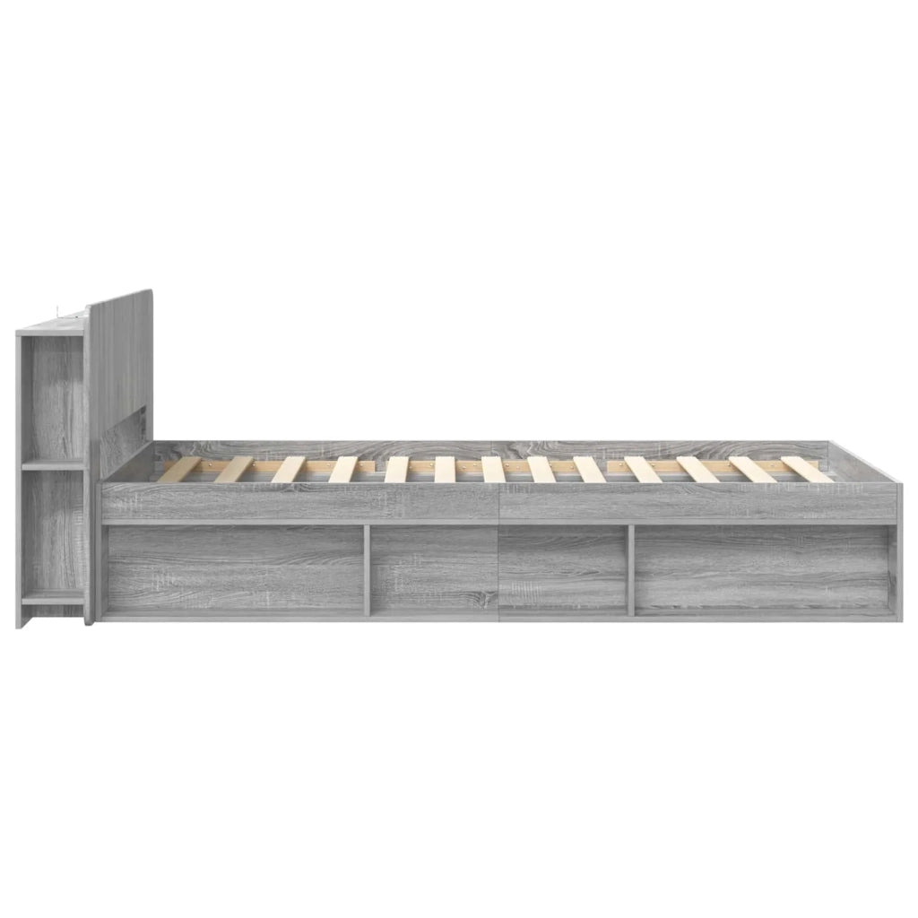 Telaio del letto con storage Sonoma grigio 75 x 190 cm 3433315