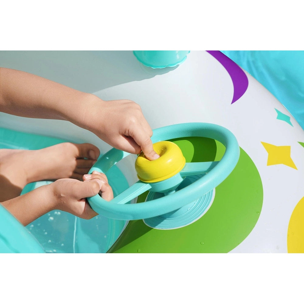 Trade Shop - Barchetta Navicella Spaziale Space Per Bambini Gonfiabile Mare Copertura Manubrio 34149 -