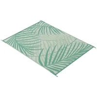 Tappeto da Esterno 274x365cm Impermeabile e Reversibile con Borsa di Trasporto, Verde e Crema