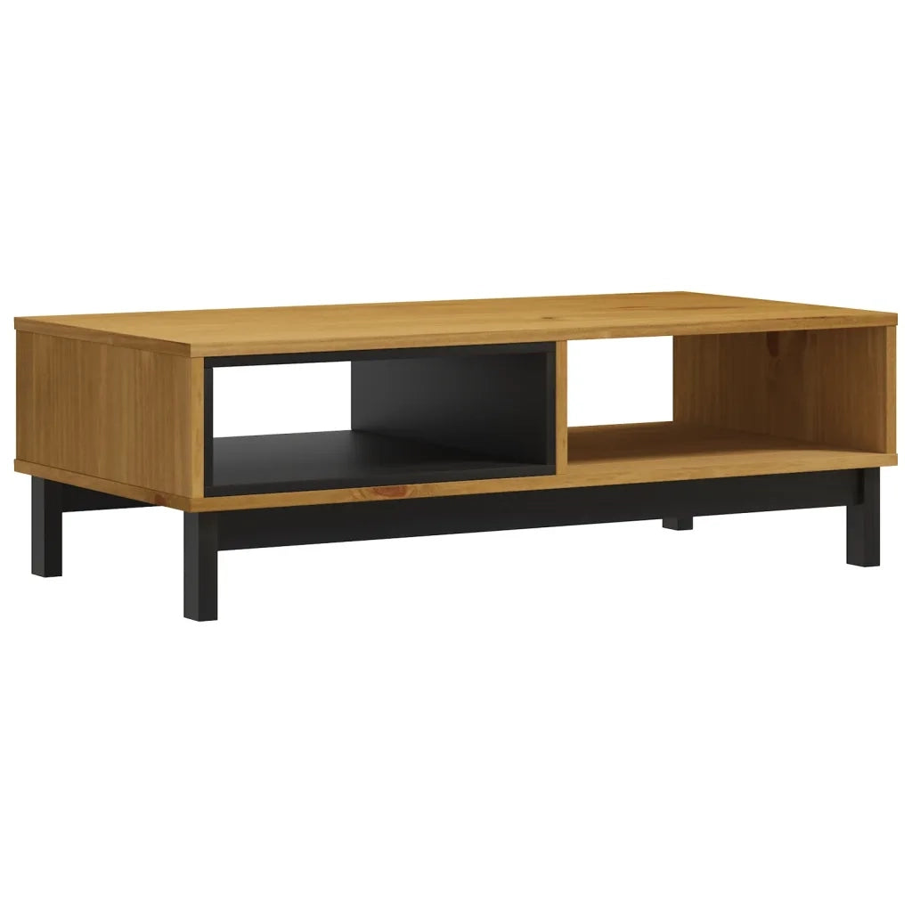 Tavolino da salotto | Tavolino da caff¨¨ | Tavolino da Soggiorno FLAM 100x50x32,5 cm Legno Massello di Pino