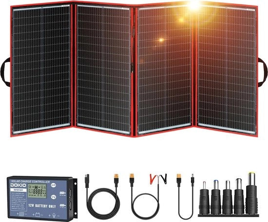 Pannelli solari - Pannelli solari set completo - Opiegaibile - 100W - Set pannelli solari - Pannello solare monocristallino - Controller 12V - Pannello solare per illuminazione naturale - Set pannelli solari per camper
