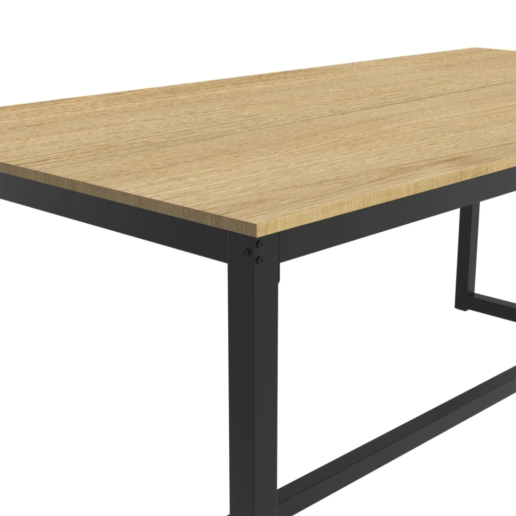 IDMarket - DETROIT 6 persone tavolo da pranzo rettangolare di design industriale 120 cm