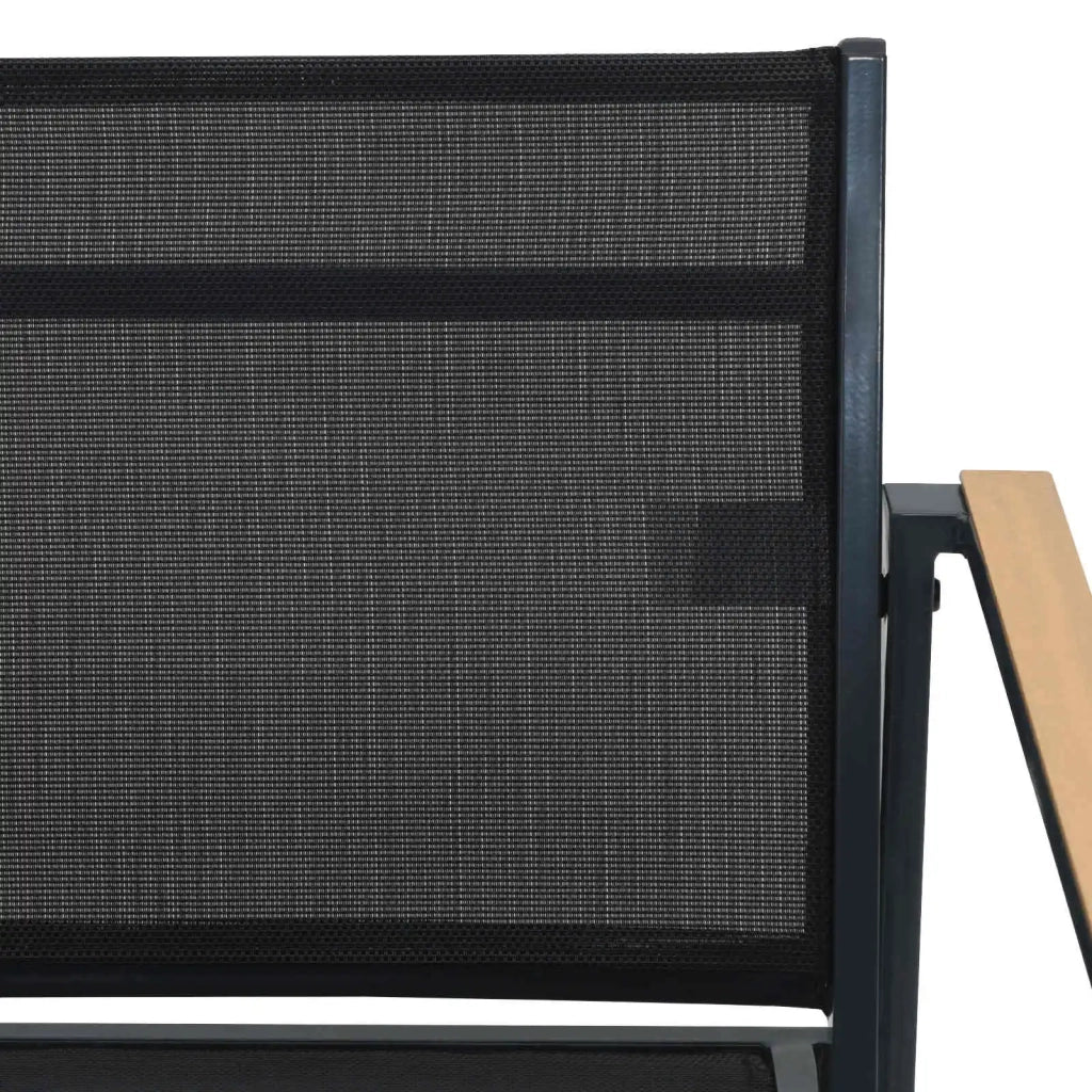 Sedie da giardino 2 pcs Nero e antracite 53,5 x 59 x 77 cm 42025099