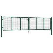 Cancello da Giardino in Rete di Acciaio 400x75 cm Verde 145747