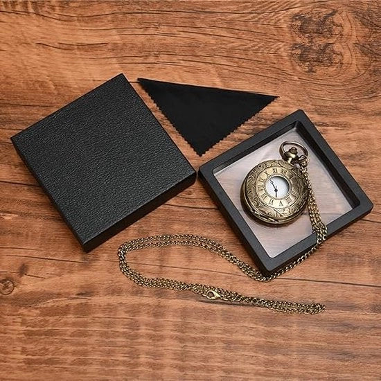 Orologio da tasca, vintage, retro, quarzo, con catena, uomo, donna, padre, nonno, compleanno, giorno del matrimonio