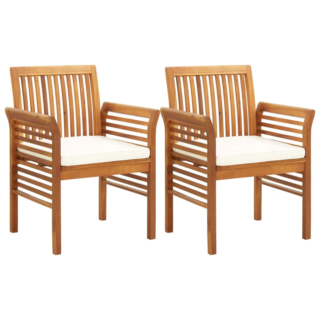 Set da Pranzo per Esterni 5pz con Cuscini Legno Massello Acacia 3120459