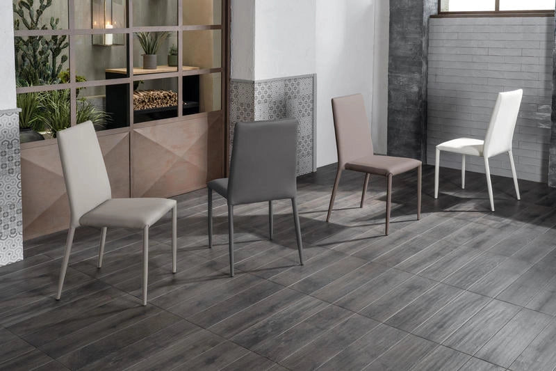 Set 4 Sedie 40x42xH96 cm in Similpelle Cleo Tortora