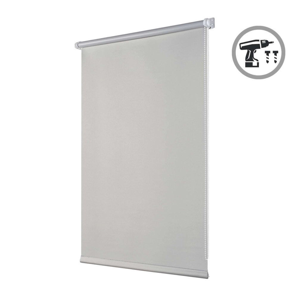 Tenda a Rullo Avvolgibile Oscurante EasyFix, Facile Da Installare, Fissaggio a Clip Senza Viti Grigio 120x180 cm