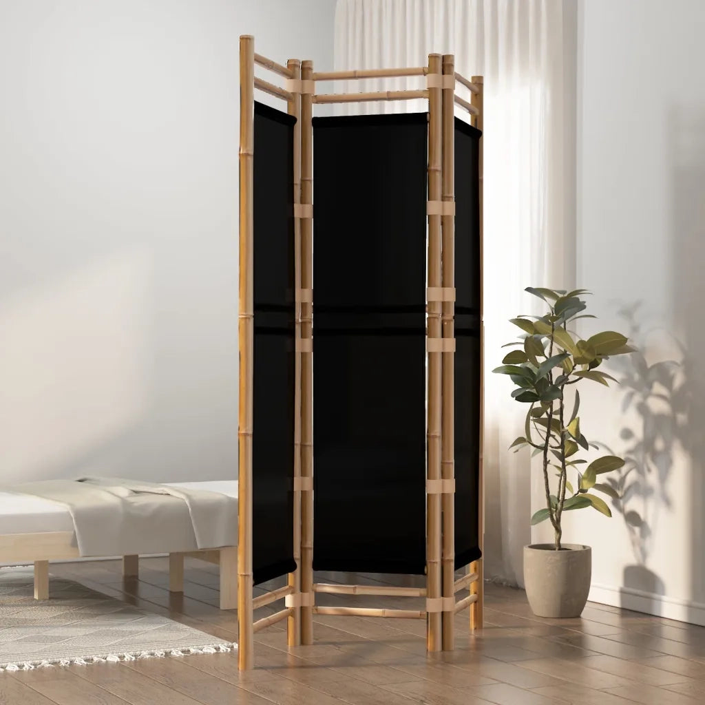 Divisorio Ambienti | Divider per stanze | Paravento 3 Pannelli Pieghevole 120 cm Bamb¨´ e Tela