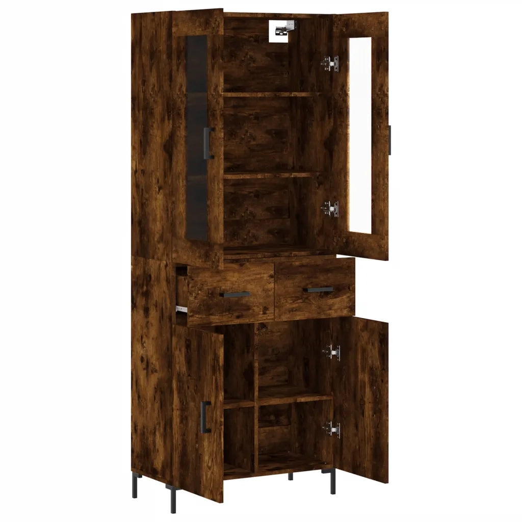 Credenza Rovere Fumo  69,5x34x180 cm in Legno Multistrato 3198534