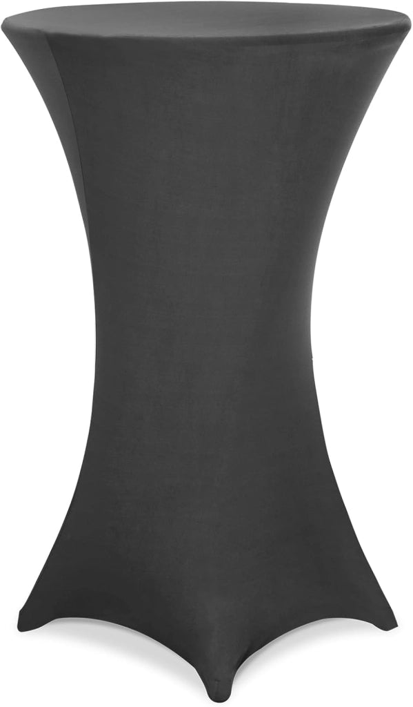 Deuba Copritavolo Stretch per Tavoli Alti Rotondi Lavabile 30°C Piedi Rinforzati Tanti Colori e Misure Ø 80 cm Antracite