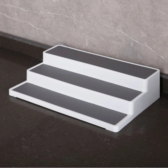 Organizzatore antiscivolo a 3 strati per armadietto di spezie da cucina