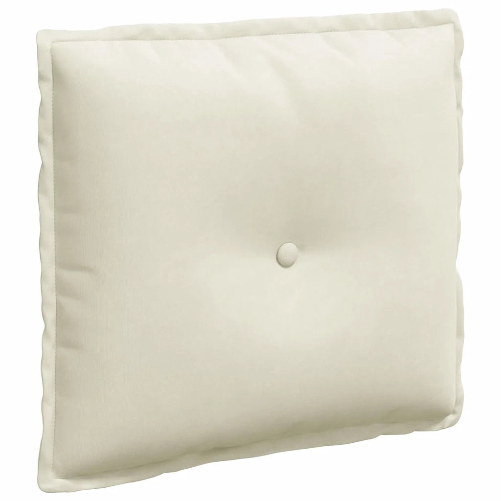 Cuscino per Schiena | Cuscino dorsale Crema 50 x 45 cm Tessuto in Cords