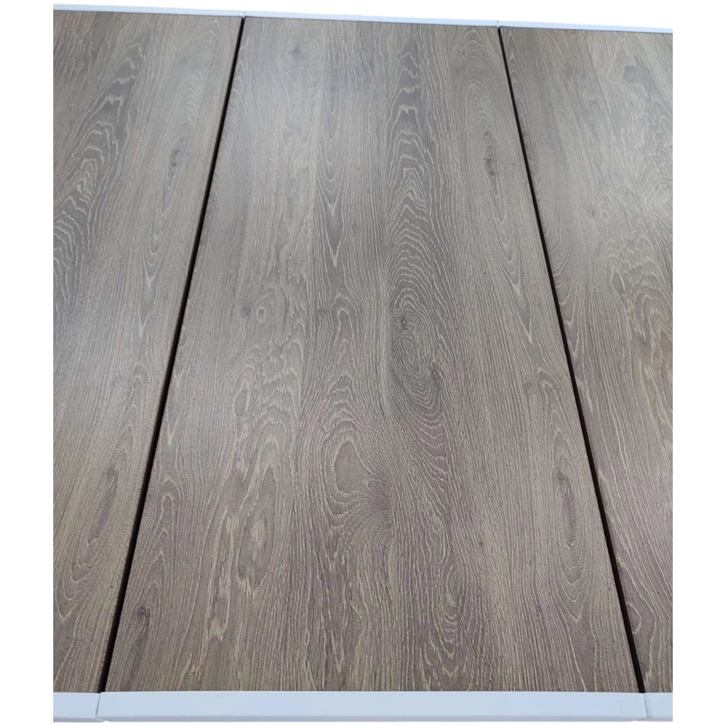 TAVOLO IN METALLO E RESINA EFFETTO LEGNO 160X95XH75 CM