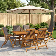 Set da pranzo da giardino 7 pezzi Naturale 3434501