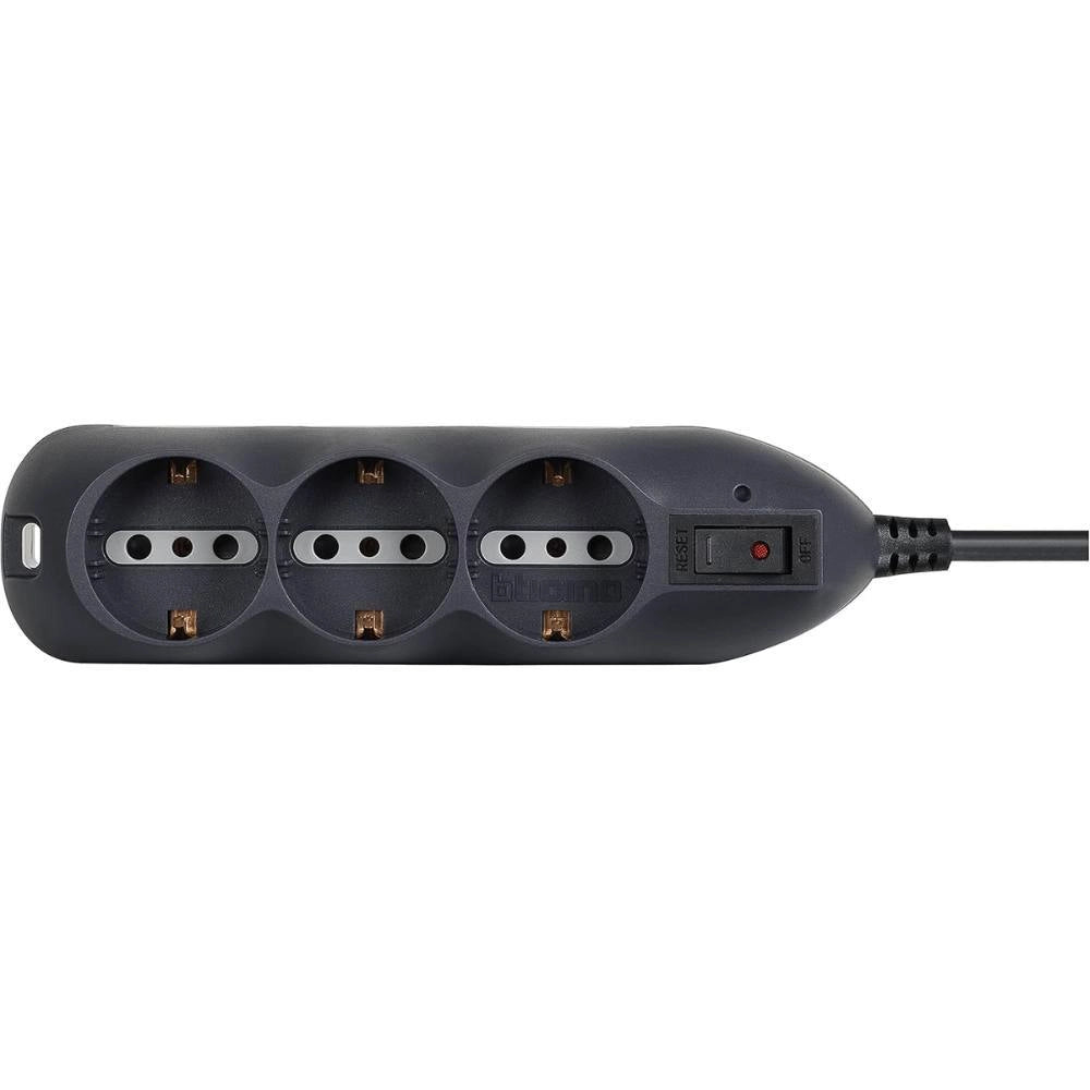 Bticino 3699gb multipresa slot9 con 6 prese bipasso 10/16a grigio
