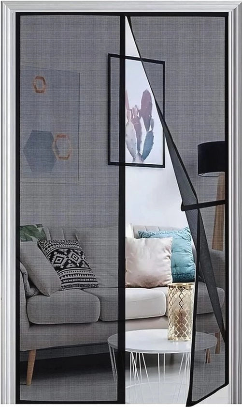Magnetico Velo di Aria - Porta - 90 x 230 cm - Velo di Porta - Protezione Insetti per Porte - Nero