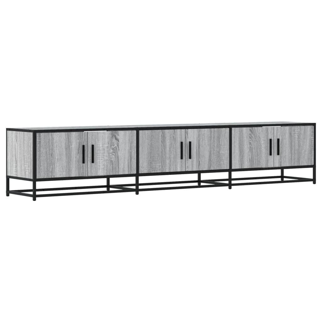Mobile TV multimediale mensola TV credenza TV sala da pranzo soggiorno camera da letto Sonoma 210 x 35 x 41 cm legno ingegnerizzato grigio 02_0028441