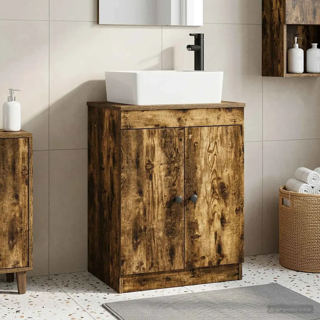 Mobile da bagno con lavabo Rovere Fumo 54 x 35 x 83 cm