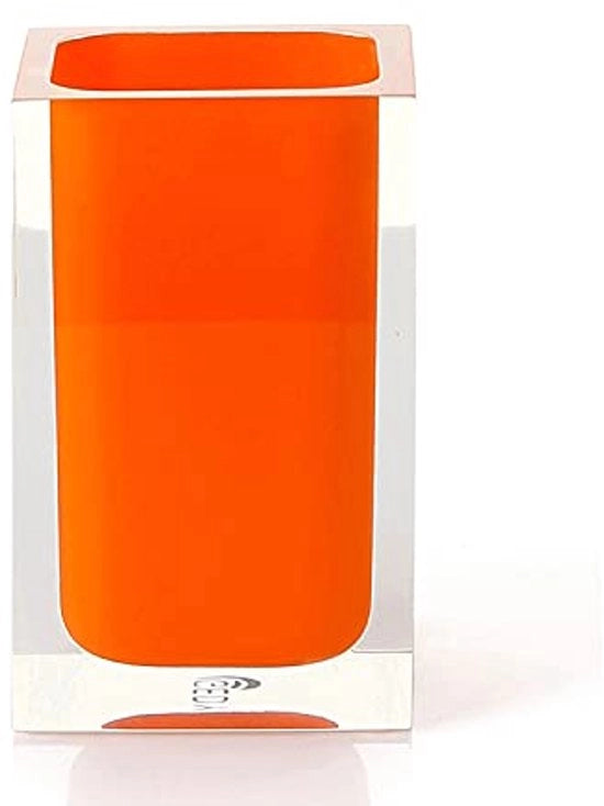 Tenda per spazzola da denti in resina trasparente, dimensioni e peso: 11 x 7,2 x 7,2 cm & 0,29 kg, progettato da R&E, manufatto artigianale, garanzia 2 anni