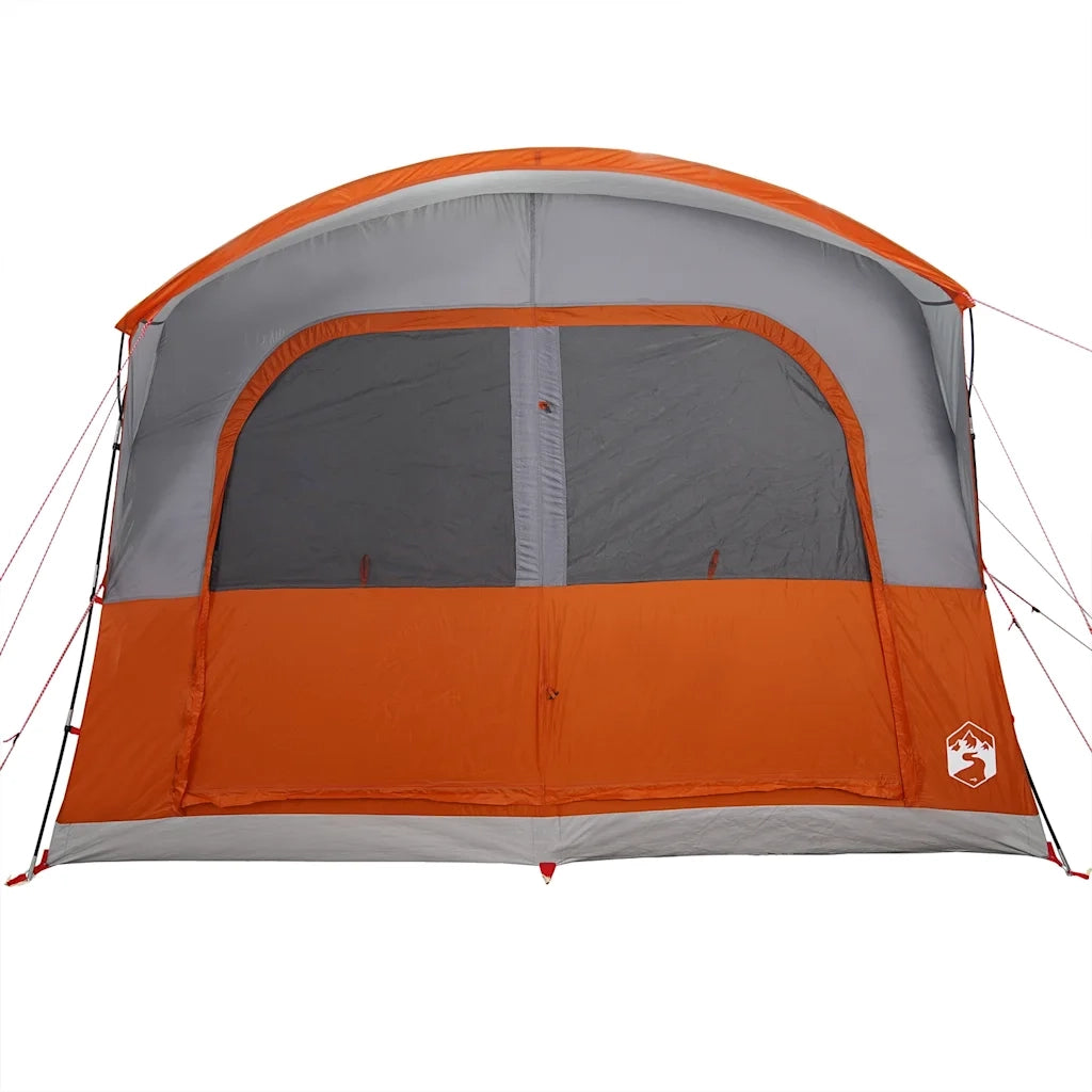 Tenda da Campeggio 4 Persone-Tenda per Escursionismo Grigio e Arancione Impermeabile 950805