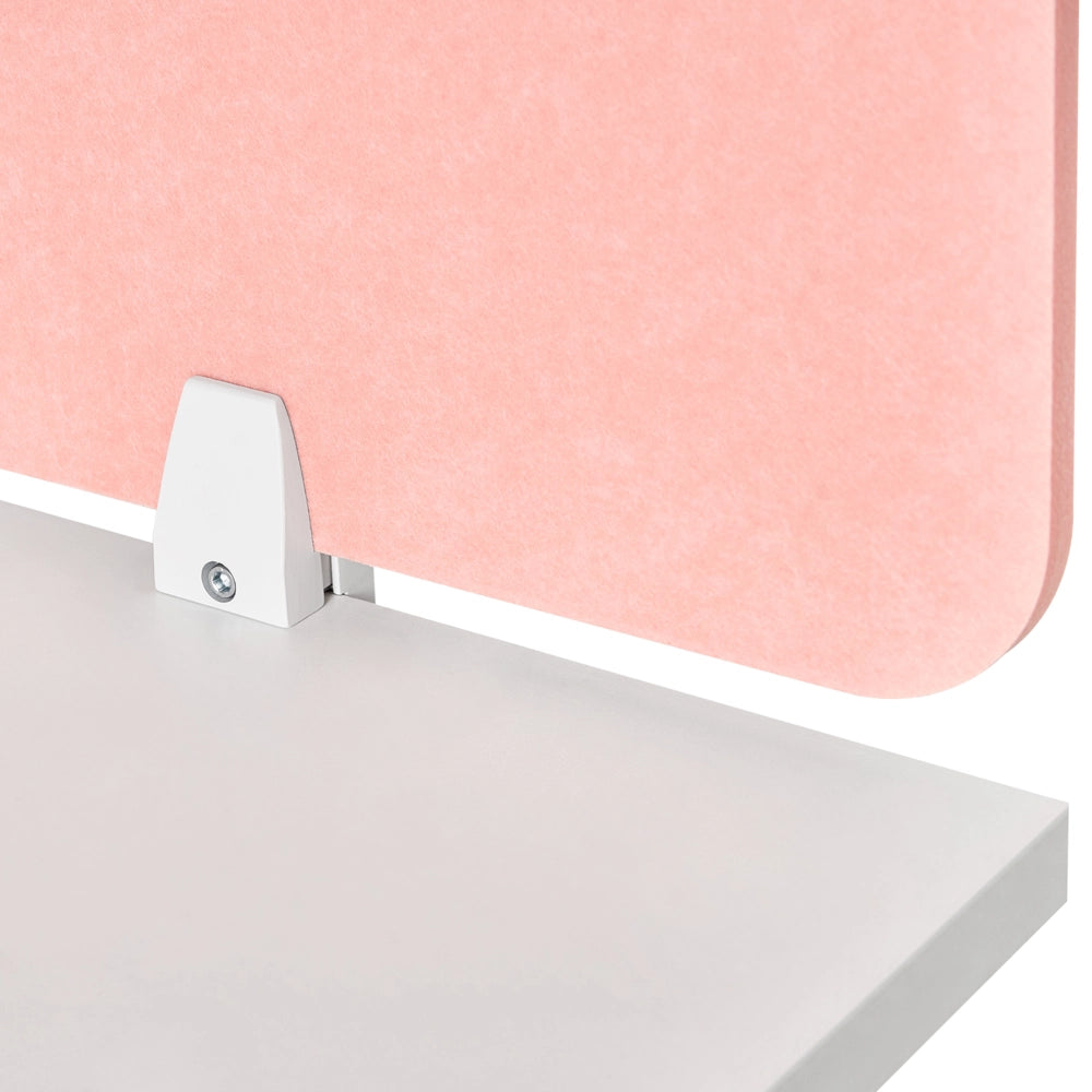 Schermo da tavolo Beige PET Board Copertura in tessuto 72 x 50 cm Schermo acustico Morsetti di montaggio modulari Casa Ufficio