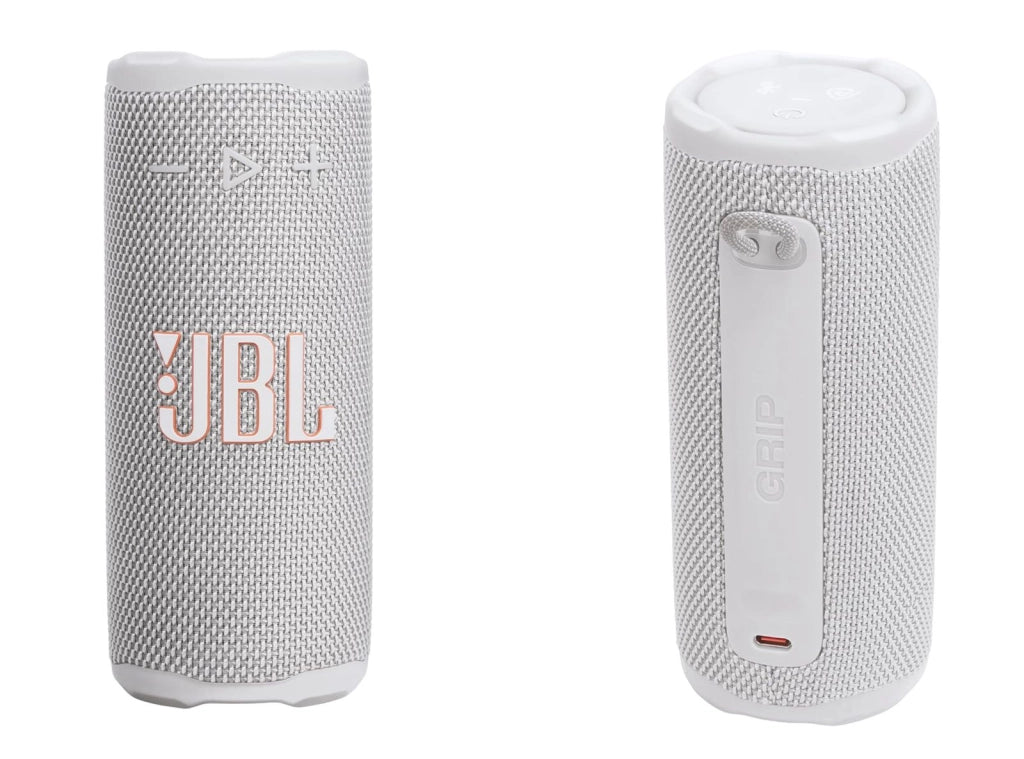 JBL Grip Cassa Bluetooth Portatile Wireless Resistente ad Acqua e Polvere Luce Ambientale App JBL Portable Bianco - EX DEMO