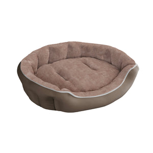 Cuccia Imbottita per Cani e Gatti 48x42x16cm in Poliestere Coccole Beige